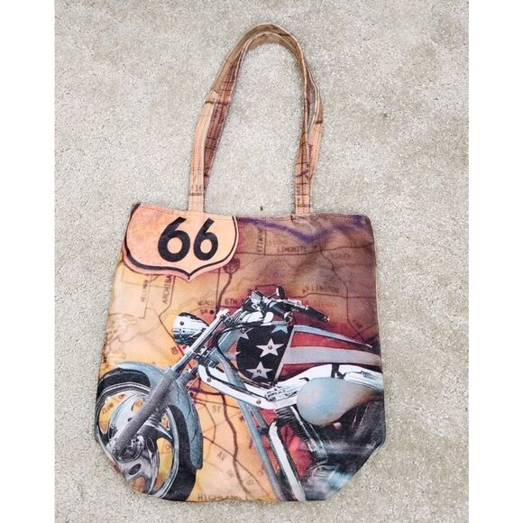 Route 66 Motorcycle Tote Bag/Purse Very Good Condition - Picture 2 of 10